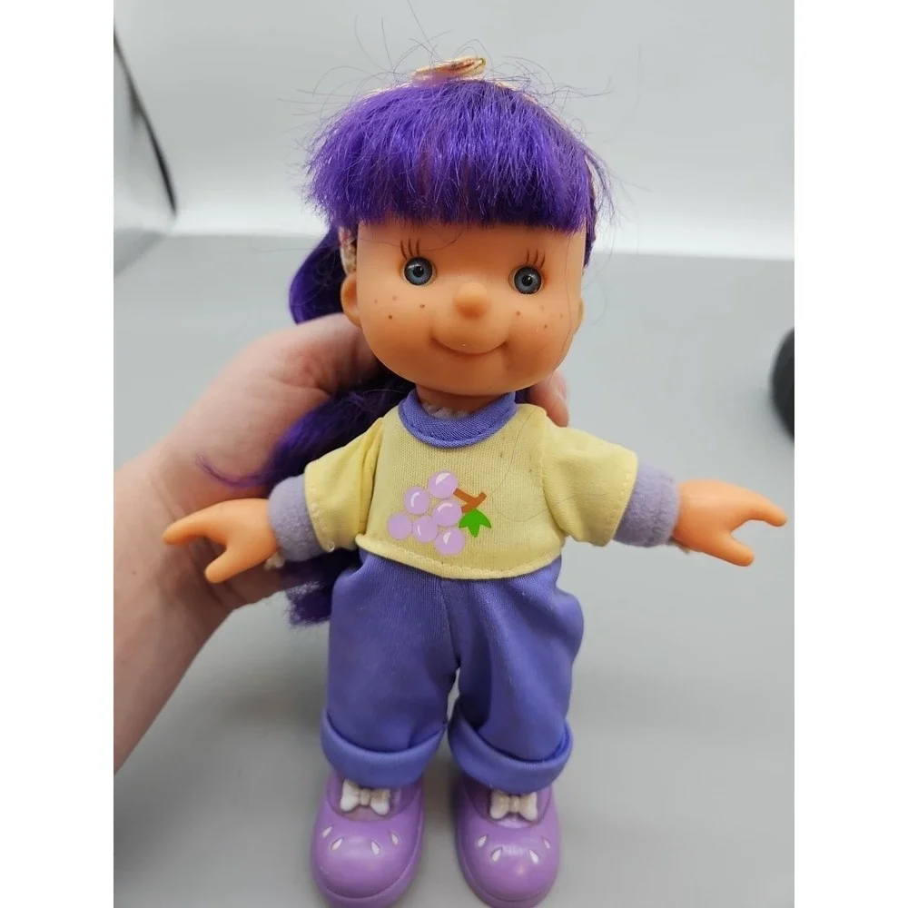 GiGo Doll Fruit Purple Hair Soft Vintage Plush Body Grape